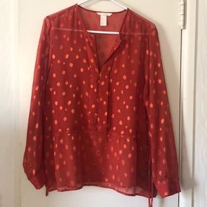 COPY - Sheer Orange blouse